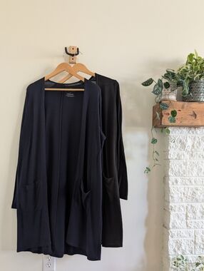 Two Lightweight Elegantees Cardigans with Pockets